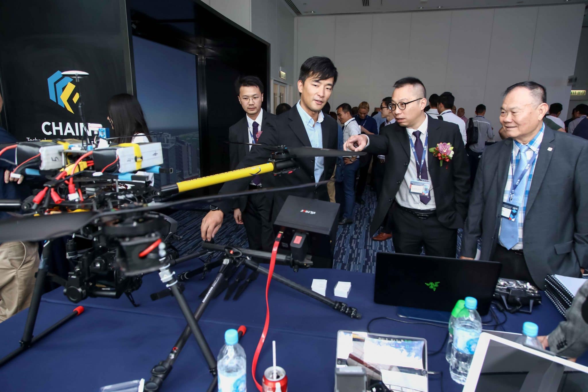 Unicorn Atom Solutions showed the remotely-controlled aircrafts used for drone filming to build 3D models.